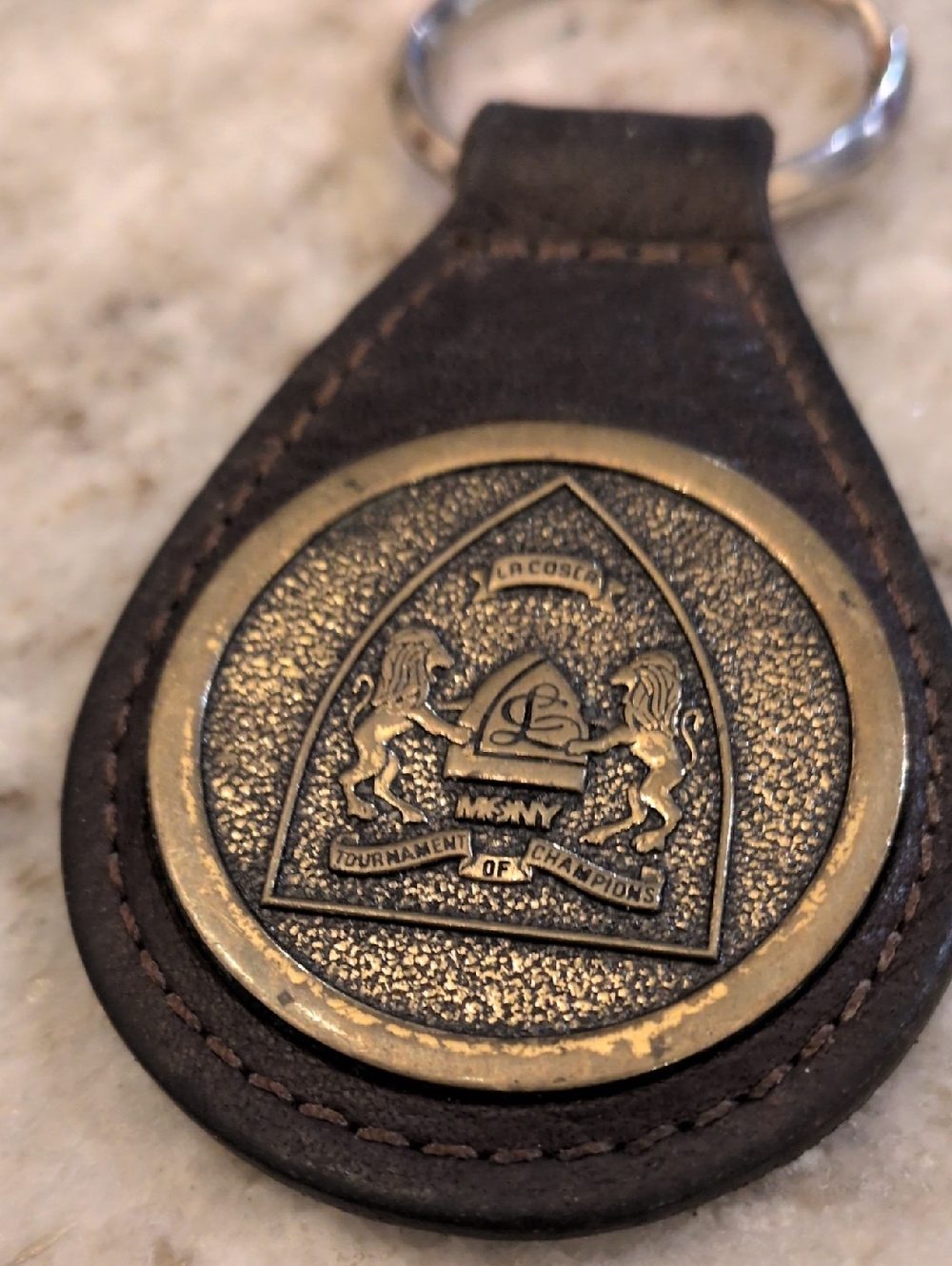 Vintage MONY Tournament of Champions La Costa Golf Medallion Leather Keychain